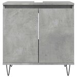 vidaXL Ensemble de meubles de salle de bain 3 Pièces gris béton