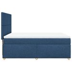 vidaXL Sommier à lattes de lit avec matelas Bleu 160x200 cm Tissu