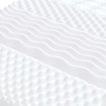 vidaXL Matelas en mousse blanc 200x220 cm 7 zones dureté 20 ILD