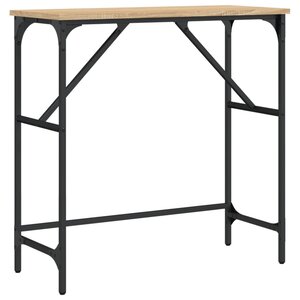 vidaXL Table console chêne sonoma 75x32x75 cm bois d'ingénierie