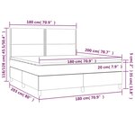 vidaXL Sommier à lattes de lit avec matelas Taupe 180x200 cm Tissu