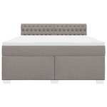 vidaXL Sommier à lattes de lit avec matelas Taupe 180x200 cm Tissu