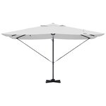 vidaXL Parasol Roma à Bras Déporté Beige  Noir 352 x 251 x 265 cm