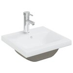 vidaXL Ensemble de meubles de salle de bain Blanc Aggloméré