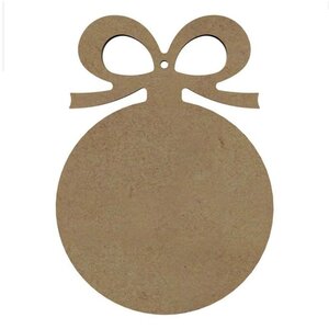 Boule de Noël en bois MDF à décorer 16 x 12 cm