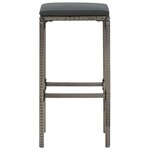 vidaXL Ensemble de bar de jardin 5 Pièces gris bois massif acacia rotin