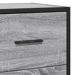 vidaXL Buffet sonoma gris 35 5x35x76 cm bois d'ingénierie et métal