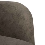 vidaXL Chaise de canapé avec accoudoirs gris foncé 54 cm similicuir