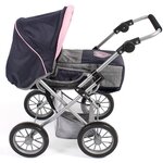 Bayer Chic 2000 560-26 - Poussette combinée pour poupée LENI  bleu marine - gris