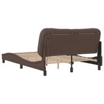 vidaXL Cadre de lit avec lumières LED marron 120x200 cm similicuir