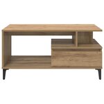 vidaXL Table basse chêne artisanal 90 x 49 x 45 cm Bois d'ingénierie
