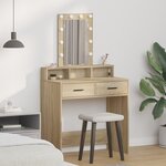 vidaXL Table de Toilette Marron 79 x 41 x 140 cm Bois d'ingénierie