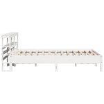 vidaXL Cadre de lit sans matelas blanc 135x190 cm bois de pin massif