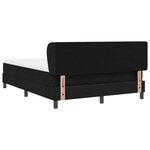 vidaXL Lit à ressorts avec matelas Noir 160 x 200 cm tissu
