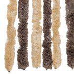 vidaXL Rideau anti-mouches marron foncé et beige 100x230 cm chenille