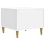 vidaXL Table basse Blanc brillant 50 x 49 x 40 cm Bois d'ingénierie
