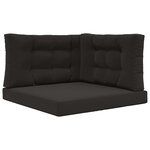 vidaXL Coussin de canapé d'extérieur Polyester Noir 80 x 80 cm
