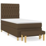 vidaXL Sommier à lattes de lit avec matelas Marron foncé 90x200 cm