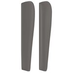 vidaXL Tête de lit avec oreilles Gris 183x23x118/128 cm Similicuir
