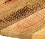 vidaXL Dessus de table Ø 90x2 5 cm rond bois massif de manguier brut