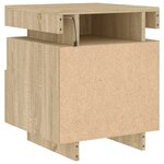vidaXL Armoire de chevet avec lumières LED chêne sonoma 40x39x48 5 cm