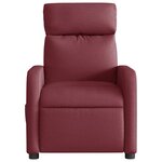 vidaXL Fauteuil inclinable électrique Rouge bordeaux Tissu