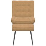 vidaXL Chaise de relaxation avec tabouret Marron Velours