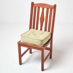 Galette de chaise coussin rehausseur en coton Vert sauge  40 x 40 x 10 cm - HOMESCAPES