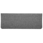 vidaXL Tapis d'escalier autocollants 15 Pièces 65x24 5x3 5 cm Gris