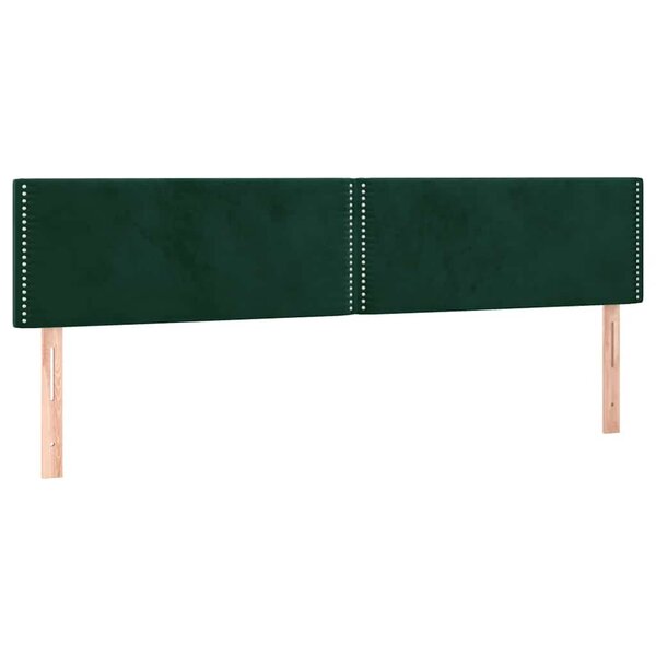 vidaXL Têtes de lit 2 Pièces Vert foncé 100x5x78/88 cm Velours