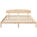 vidaXL Cadre de lit avec tête de lit 200x200 cm en bois massif de pin
