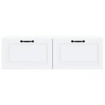 vidaXL Meuble TV mural Blanc 98 x 31 x 30 cm Bois d'ingénierie