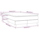 vidaXL Sommier à lattes de lit avec matelas Noir 120x200 cm Tissu
