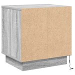 vidaXL Cabinet de chevet avec Gris 44 x 34 5 x 45 cm Bois d'ingénierie