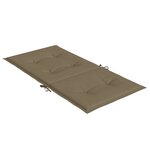 vidaXL Coussins de chaise à dossier bas lot de 6 taupe mélangé tissu