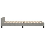 vidaXL Cadre de lit avec tête de lit Gris clair 80x200 cm Velours