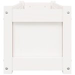 vidaXL Jardinières 2 Pièces blanc bois de pin massif