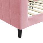 vidaXL Lit de repos rose 100x200 cm velours