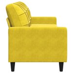 vidaXL Canapé à 3 places Jaune 210 cm Velours