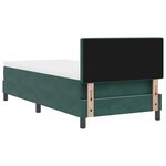 vidaXL Lit box spring avec matelas vert foncé 90x200 cm en velours