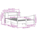 vidaXL Cadre de lit sans matelas 160x200 cm bois massif de pin