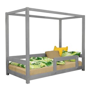 Lit cabane enfant BUNKY 90 x 200 gris