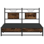 vidaXL Cadre de lit sans matelas chêne fumé 140x190 cm bois ingénierie