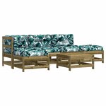 vidaXL Salon de jardin 6 Pièces avec coussins bois de pin imprégné