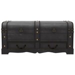 vidaXL Coffre de rangement en bois Large Noir