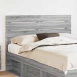 vidaXL Tête de lit Gris Sonoma 160 cm Bois d'ingénierie