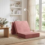 vidaXL Canapé-lit pliable 75 x 67 x 45 cm Rose