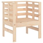 vidaXL Chaises de jardin lot de 2 61 5x53x71 cm bois de pin massif