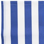 vidaXL Toile de rechange pour store banne Bleu et blanc 350 x 200 cm