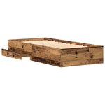 vidaXL Cadre de lit Bois Ancien 90 x 190 cm Bois d'ingénierie